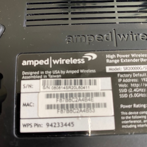 📌Amped Wireless High-power Wireless N-600mw Dual-band Wi-fi Range Extender - Picture 10 of 10